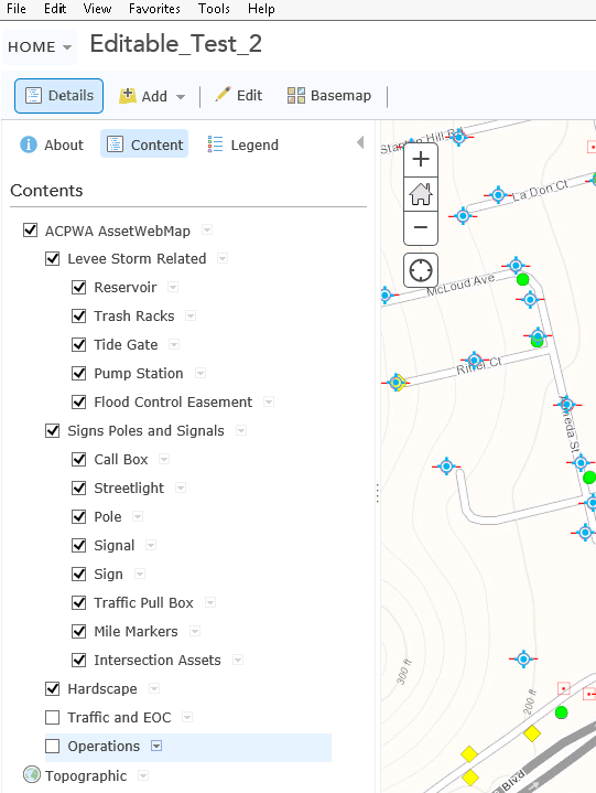Portal Web Map with editable layers grouped in sub-folders