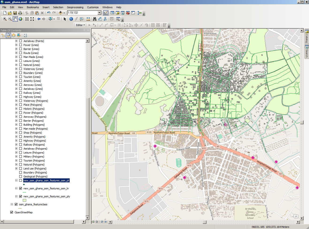 OpenStreetMap data in ArcMap