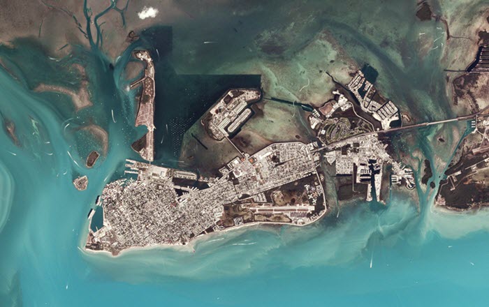 Planet satellite image of Key West