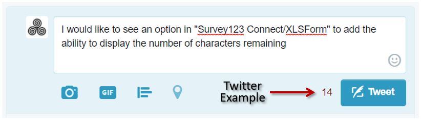 Character Count - Twitter Example