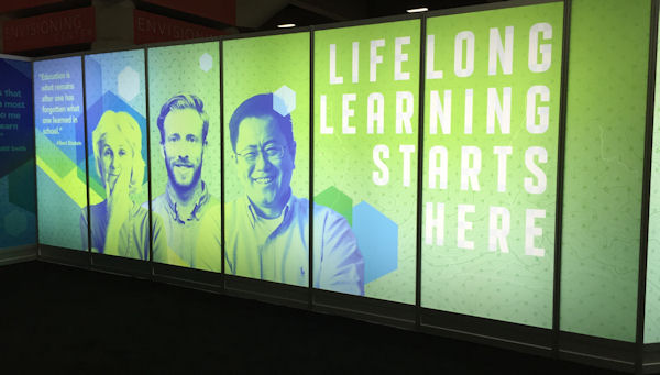 Lifelong Learning area sign at the 2016 Esri User Conference