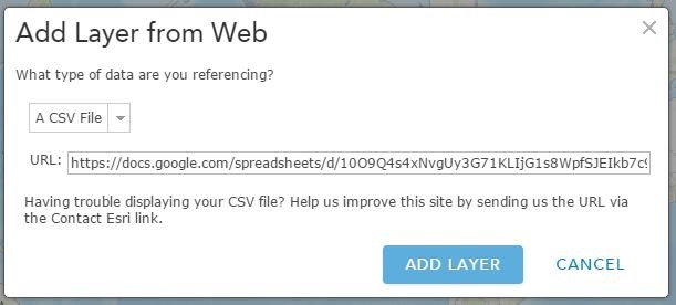 Adding layer from the Web