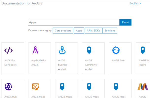 Documentation for ArcGIS landing page