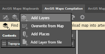 Add map data to Compilation window in ArcGIS Maps for Adobe CC