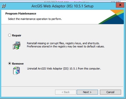 Second Web Adapter Installation Window