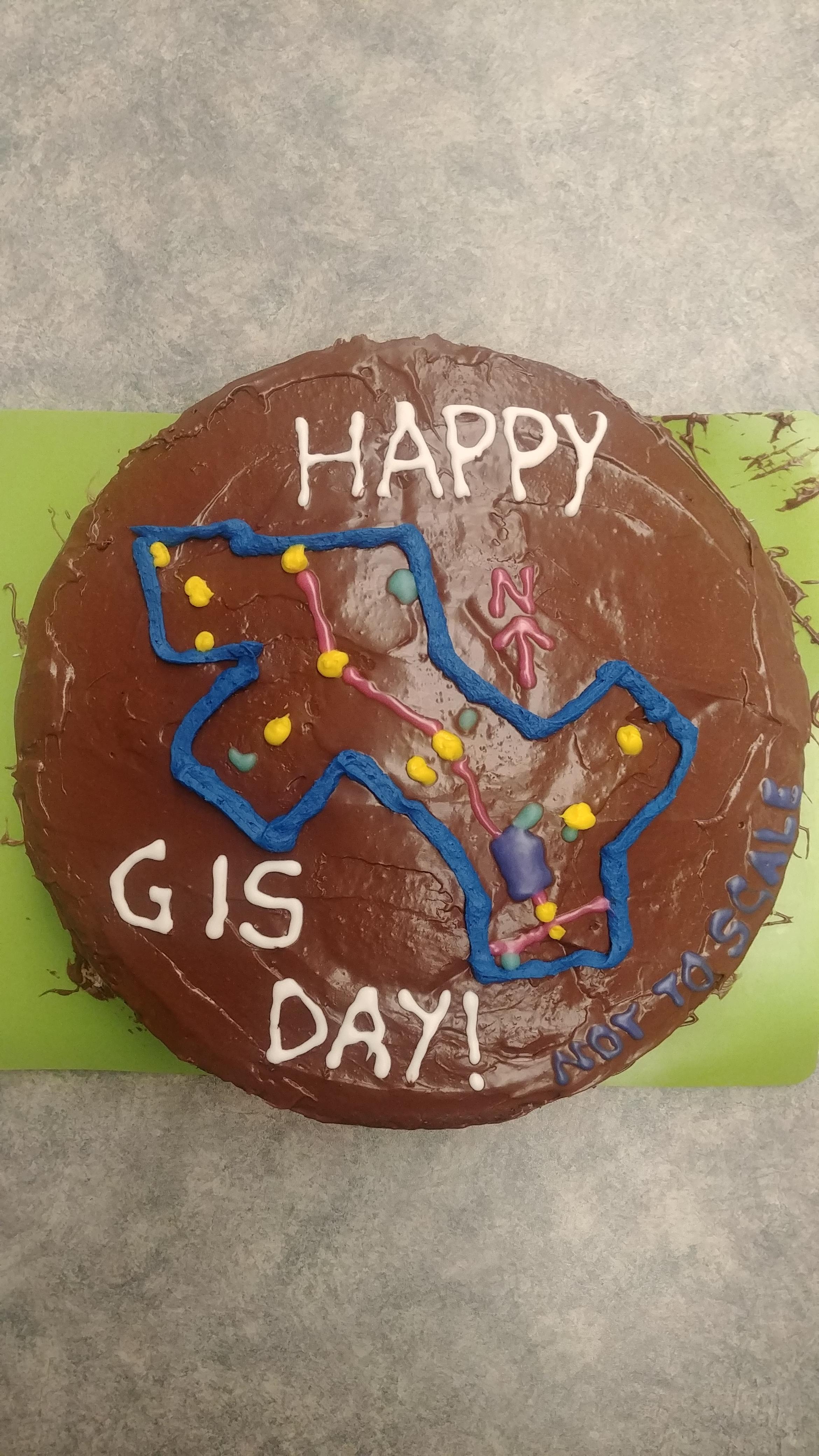 GIS Day cake in Woolwich, Ontario, Canada.