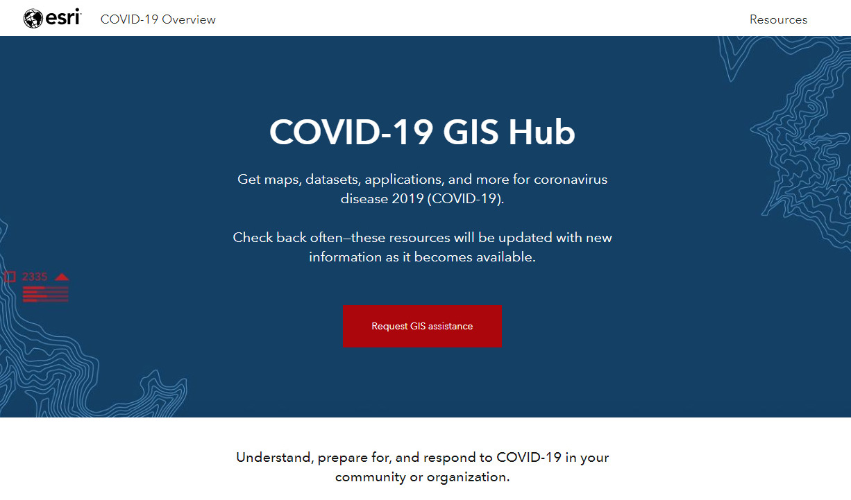 Esri COVID-19 Coronavirus Resource Hub