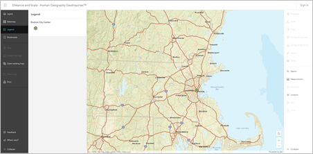 GeoInquiry map - Human Geography - Distance and Scale